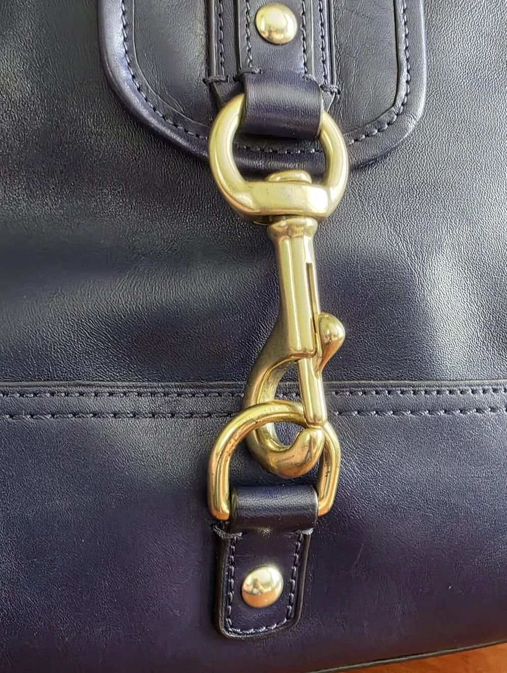 Coach 23420 Legacy Clip Duffle Purple Leather Shoulder Bucket Bag - Picture 6 of 16